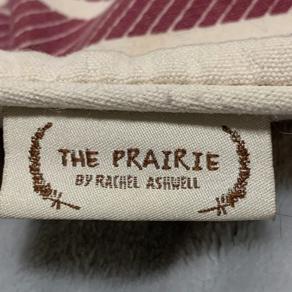 Rachel Ashwell The Prairie Reindeer Feed Christmas Pillow Cover Red Cream 19x19